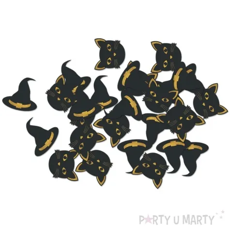 konfetti czarownica i kot halloween congee 30 szt