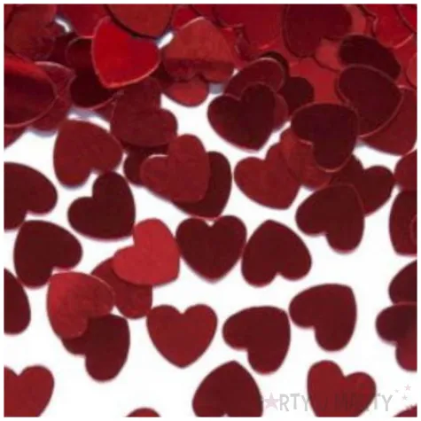 konfetti czerwone serca 10 mm 30 g 1 op