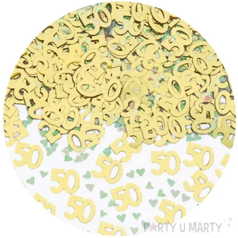konfetti dekoracja 50 urodziny zlote amscan 14 g