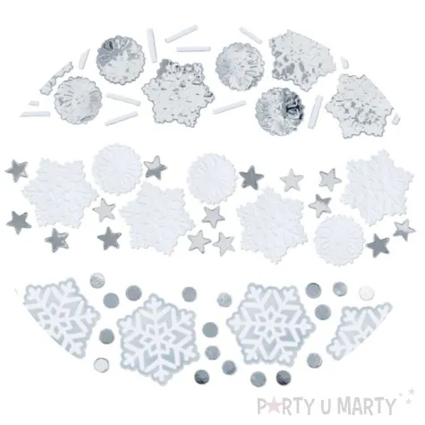 konfetti dekoracja boze narodzenie srebrne amscan 34 g