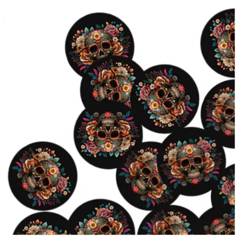 konfetti dia de los muertos czarny congee 36 szt