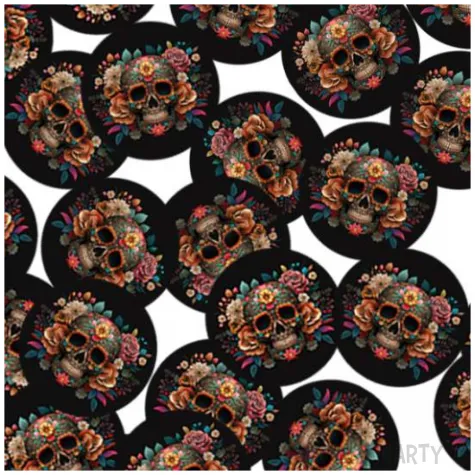 konfetti dia de los muertos czarny congee 36 szt