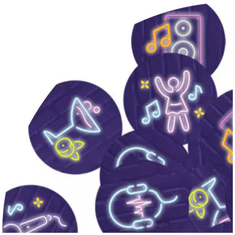 konfetti disco neon congee 36 szt