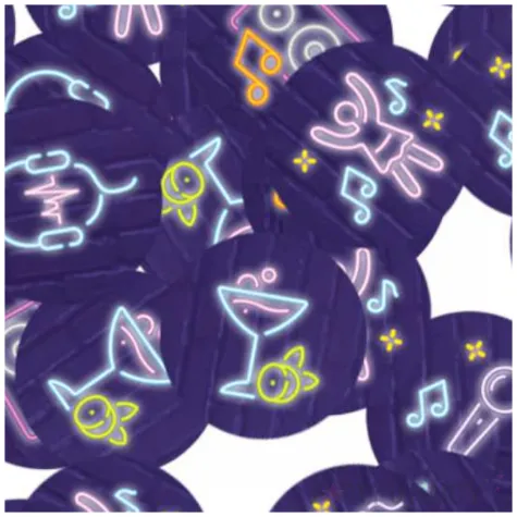 konfetti disco neon congee 36 szt