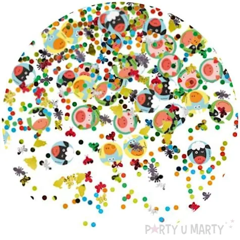 konfetti farma zwierzeta czerwone amscan 34 g