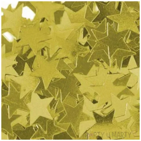 konfetti gwiazdki foliowe zlote unique 14g