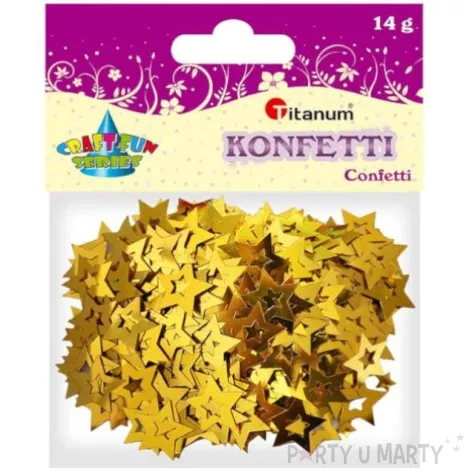 konfetti gwiazdki grube zlote titanum 14 g