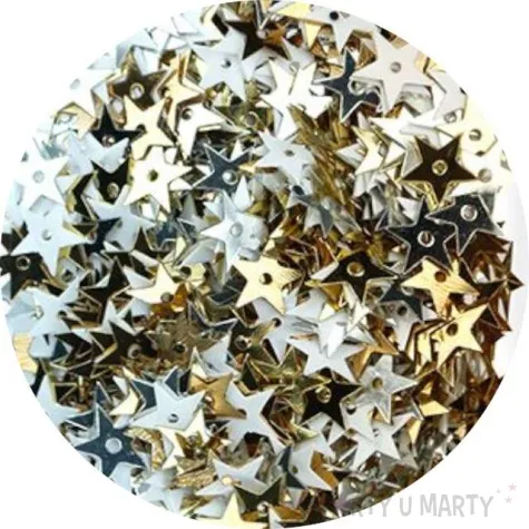 konfetti gwiazdki metaliczne srebrne titanum 10 g