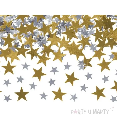 konfetti gwiazdki zloty i srebrny 7 g