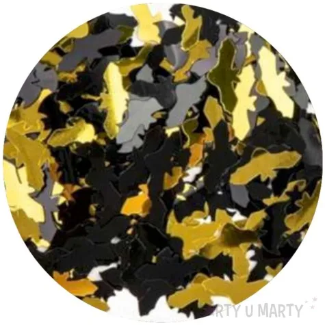 konfetti halloween nietoperze czarno zlote partypal 15 g