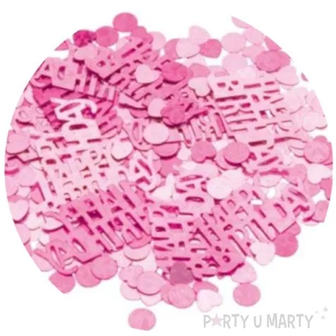 konfetti happy birthday girl kolka i serca rozowy amscan 15 g