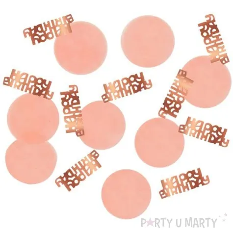 konfetti happy birthday urodziny rozowo zlote folat 25g