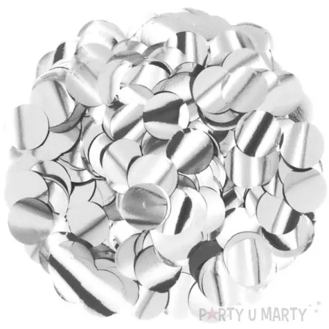konfetti koleczka foliowe srebrne partypal 500 g
