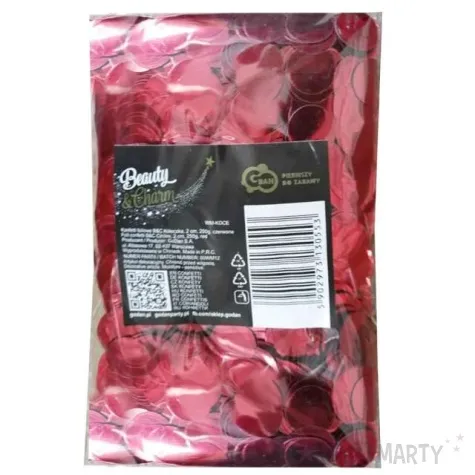 konfetti koleczka godan czerwone 2 cm 250 g