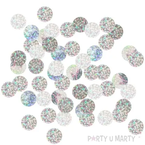 konfetti koleczka godan srebrny holograficzny 2 cm 250 g