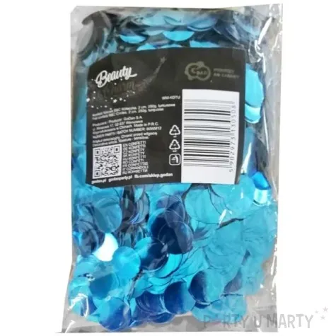 konfetti koleczka godan turkusowe 2 cm 250 g