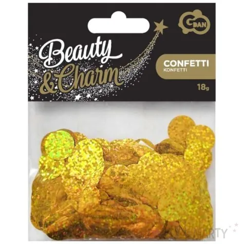 konfetti koleczka godan zlote holograficzne 1 5 cm 18 g