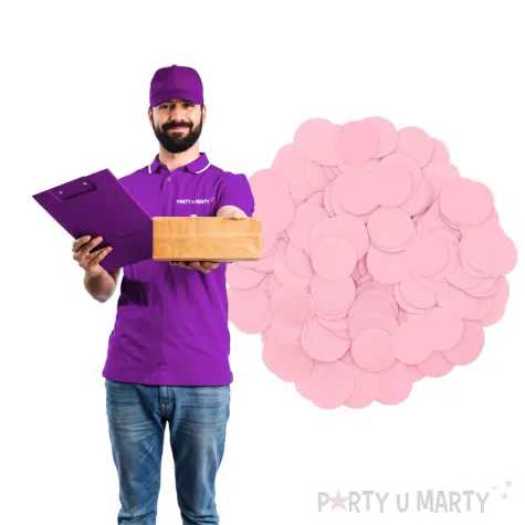 konfetti koleczka papierowe rozowe partypal 500 g