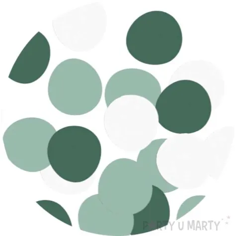 konfetti kolka matowe botanical zielono biale unique 36 szt