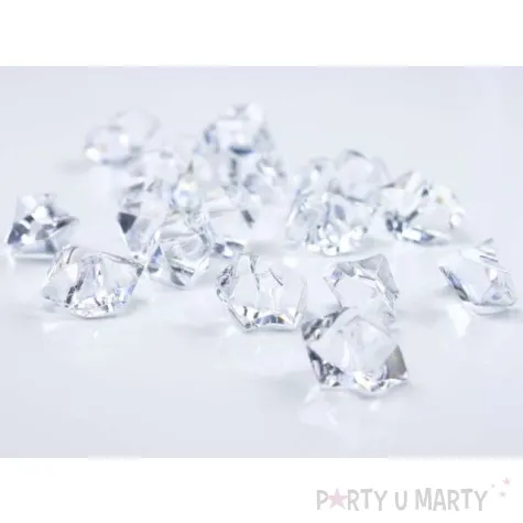 konfetti krysztalowy lod bezbarwny 25 mm 50 szt