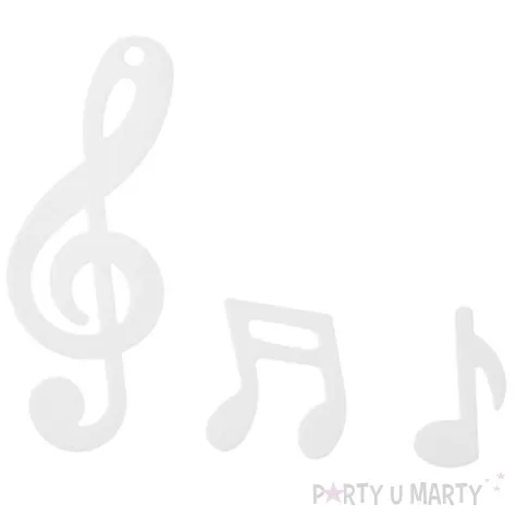 konfetti muzyczne biale santex 20 g