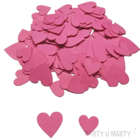 konfetti papierowe serca serduszka walentynki rozowe