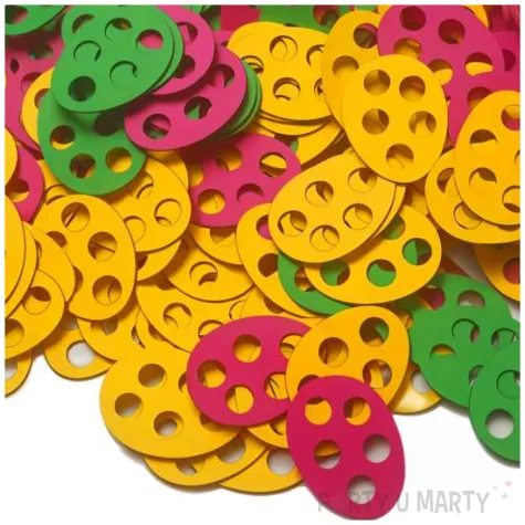 konfetti papierowe wielkanoc kolorowe pisanki jajeczka dekoracja stolu