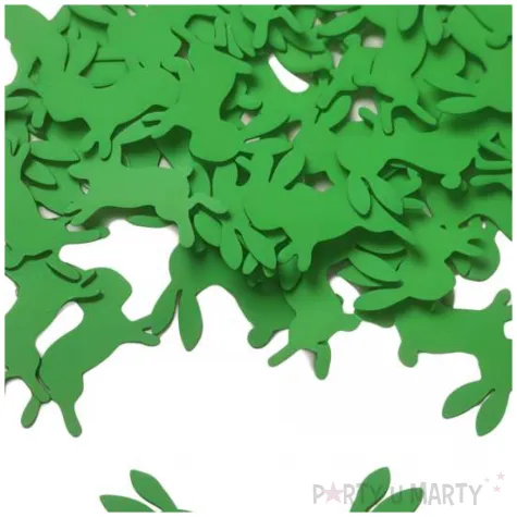 konfetti papierowe wielkanoc zielone zajaczki dekoracja stolu