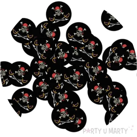 konfetti pirat czarny congee 36 szt