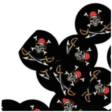 konfetti pirat czarny congee 36 szt