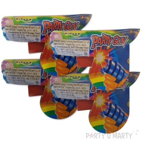 konfetti pistolety strzelajace triplex 4 szt