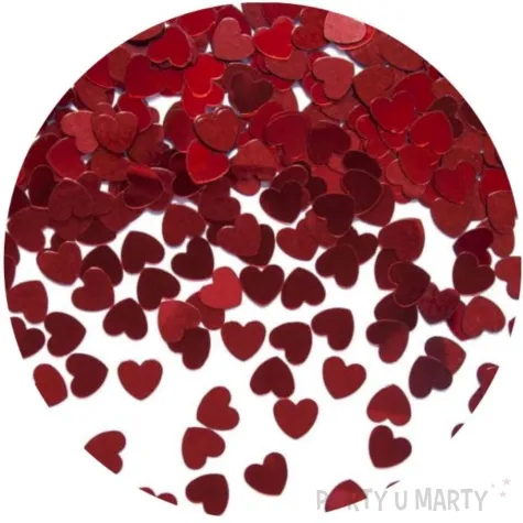 konfetti serca czerwone 6 mm 30 g