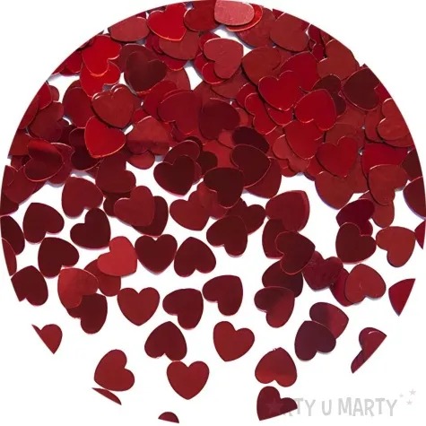 konfetti serca czerwony partydeco 25 mm 10 g