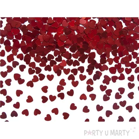 konfetti serca czerwony partydeco 25 mm 10 g