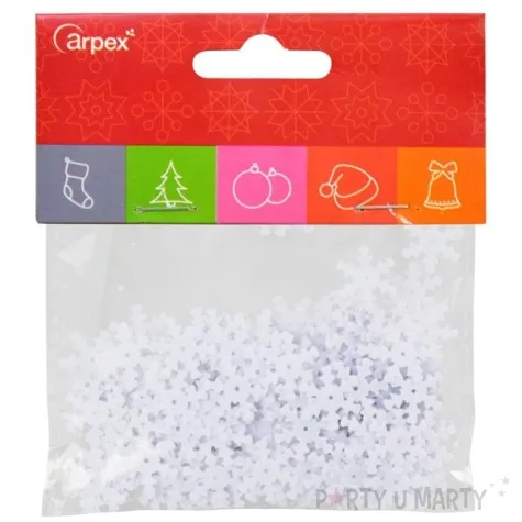 konfetti sniezynki bialy 15g