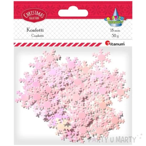 konfetti sniezynki rozowy jasny titanum 30g
