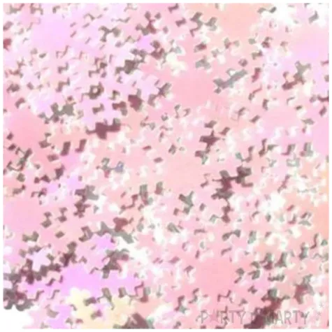 konfetti sniezynki rozowy jasny titanum 30g