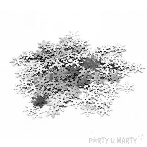 konfetti sniezynki srebrny 15g