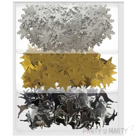 konfetti swiateczne metaliczne mix titanum 3 x 5 g