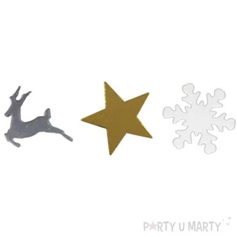 konfetti swiateczne metaliczne mix titanum 3 x 5 g