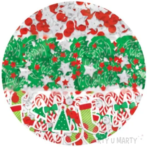 konfetti swiateczny mix czerwono zielone amscan 34g