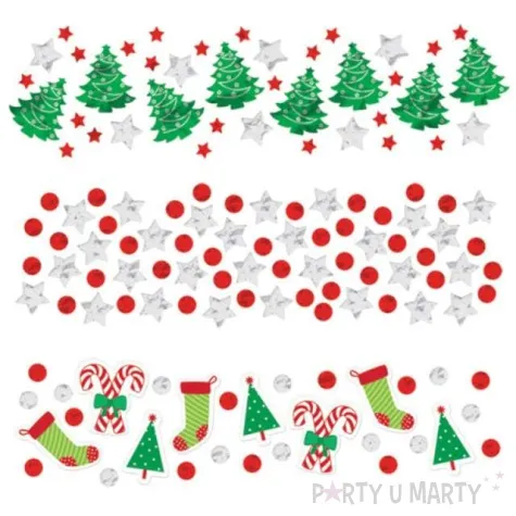 konfetti swiateczny mix czerwono zielone amscan 34g