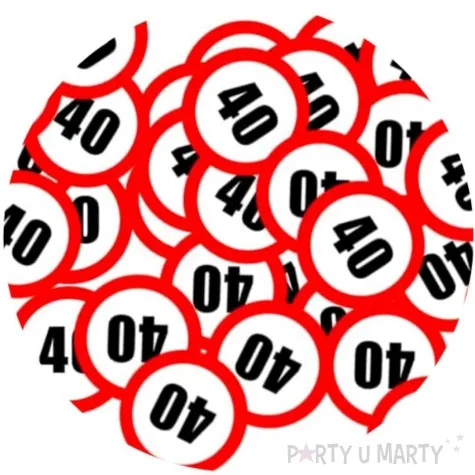 konfetti urodziny 40 znak folat 18 g
