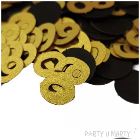 konfetti urodziny cyfra 60 zloto czarny 1 opak