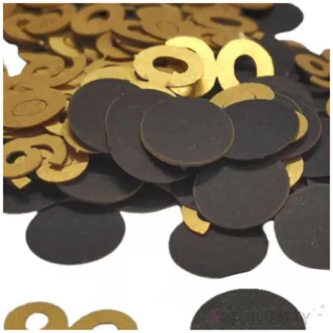 konfetti urodziny cyfra 90 zloto czarny 1 opak