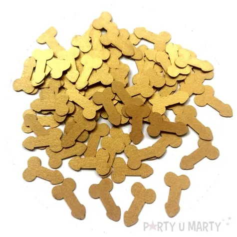 konfetti wieczor panienski peniski zlote 1 opak