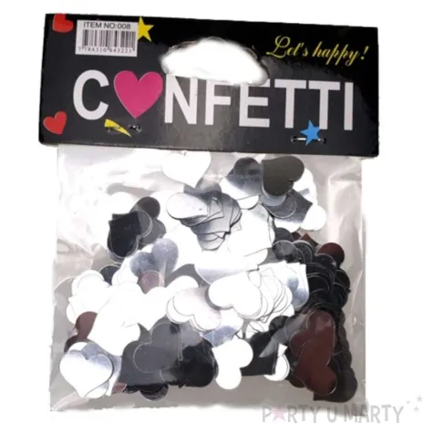 konfetti zakochane serca srebrne stoklasa 12x15 mm