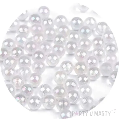 koraliki bez dziurek transparentne stoklasa 6 mm 10 g