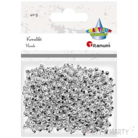 koraliki classic srebrny titanum 5mm 40g