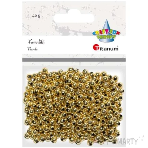 koraliki classic zloty titanum 5mm 40g
